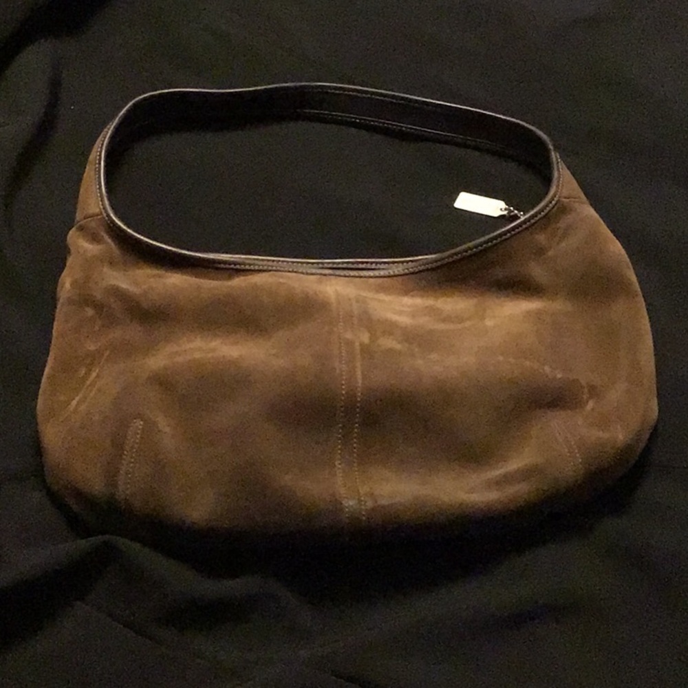 Coach hobo handbag, brown suede, gently used